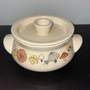Mid Century Franciscan Mushroom Covered Dish